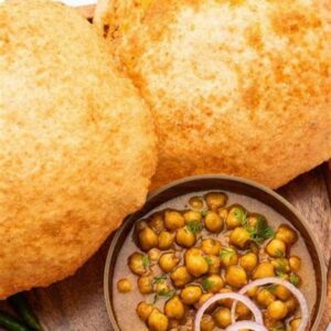 Chhole Bhature (2 pcs ₹49) – Best Punjabi Food at Minar Cafe Afzalgarh